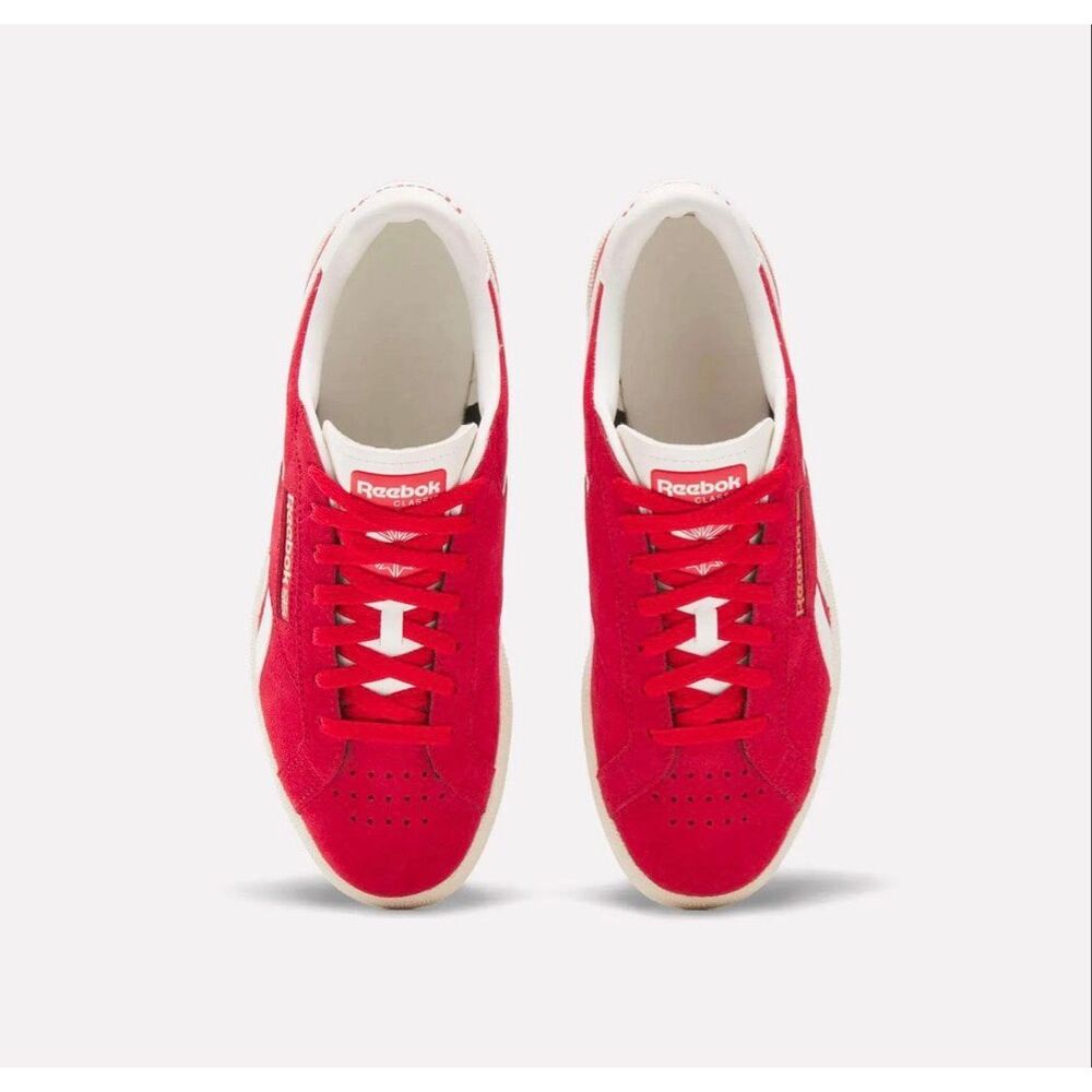 Reebok Club C Grounds UK Retro Suede Sneakers Red Size 8.5 Men / 10 Women NIB - Picture 8 of 11